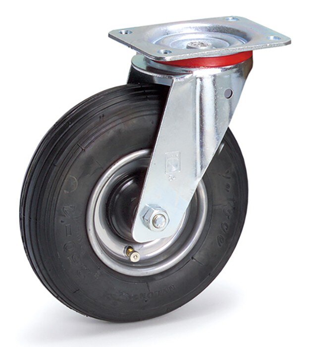 roulette pivotante 220 x 70 mm avec pneus gonflables  #zoom-1