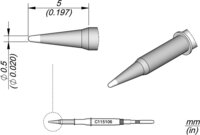Grot lutowniczy stożkowy, śr.: 0,5 mm #thumbnail-1