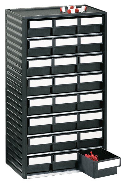 ESD-Kleinteilemagazin, 24 Schubladen, 310x180x550 mm #zoom-1
