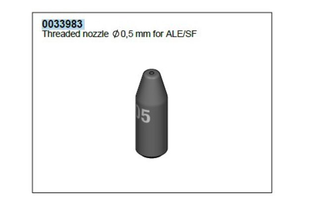Teflon nozzle Ø 0.5 for ALE/SF