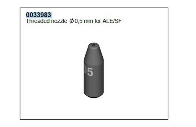 Teflondüse Ø 0,5 für ALE/SF