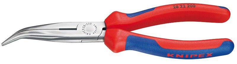 Needle nose pliers with cutting edge (cranesbill pliers), black atramentized, 200 mm