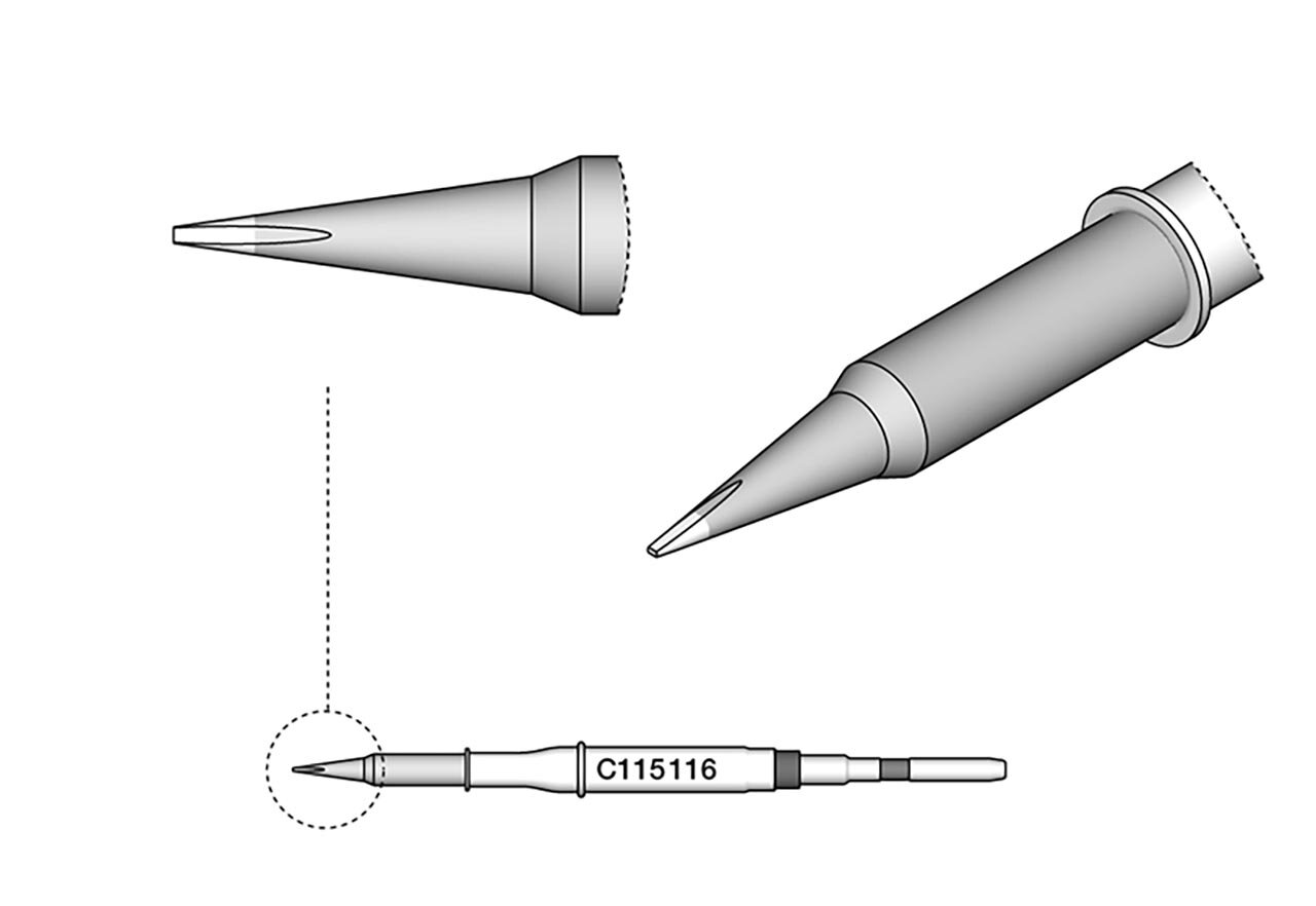 Panne à souder en forme de burin, 0,2 x 0,1 mm #zoom-2
