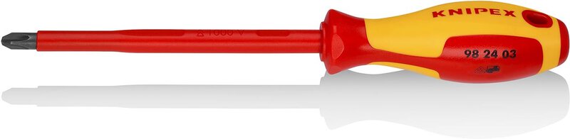 Screwdriver for Phillips® cross-head screws, black oxide finish, insulated, 270 mm