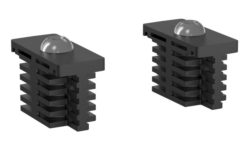 Fixing plugs for grid tubes (2 pieces)