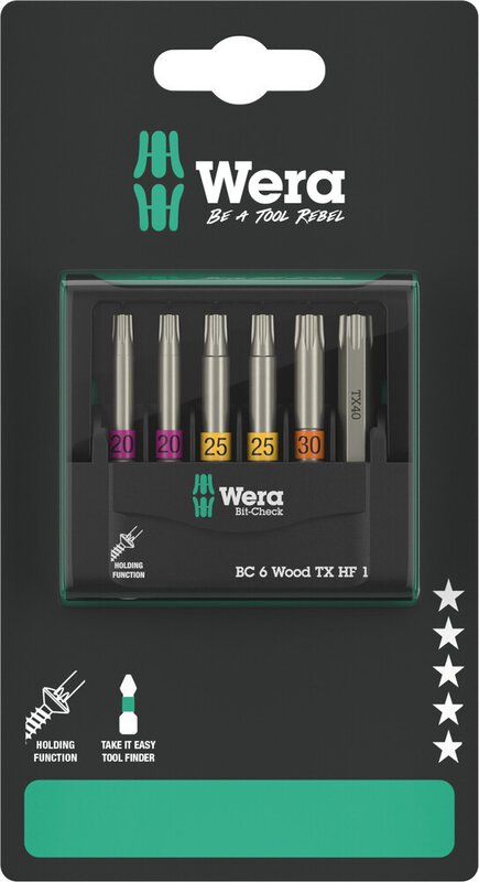 Bit-Check 6 Wood TX HF 1 SB, 6 pièces #1