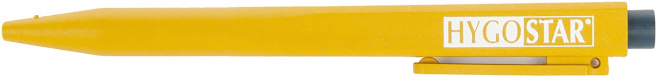 Stylo à bille Hygostar "Detect", détectable, avec clip, couleur d'écriture : noir, couleur du corps : jaune #zoom-1