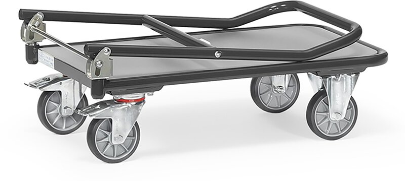Chariot pliable "GREY EDITION", charge max. 250kg , barre de poussée pliable, 720x450mm #3