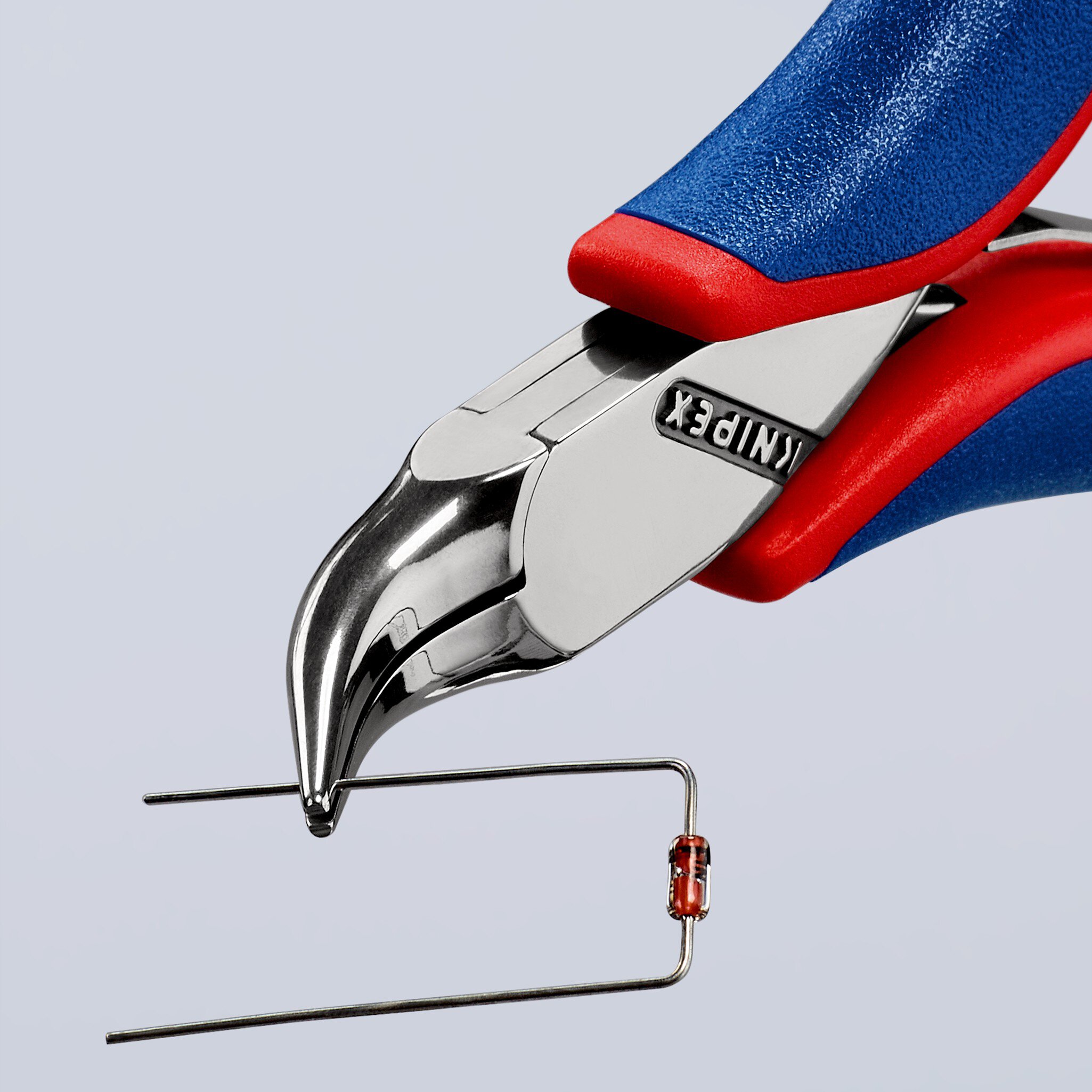 Electronics gripping pliers with multi-component sleeves, angled at 45°, 115 mm (SB card/blister) #zoom-3