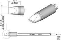 Lötspitze meißelförmig, 6 x 1,5 mm, C470002 #thumbnail-1