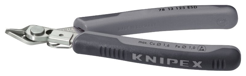 ESD Electronic-Super-Knips®, zijkniptang, fijn, met draadklem, 125 mm #zoom-1