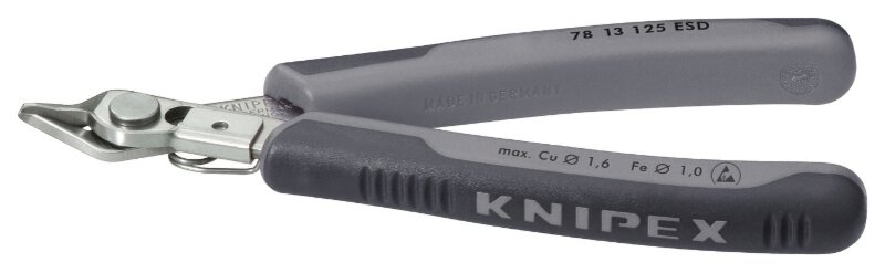 ESD Electronic-Super-Knips®, zijkniptang, fijn, met draadklem, 125 mm