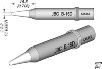 Soldering tip for 30ST/40ST/SL2020 and IN2100, B-15D #thumbnail-1
