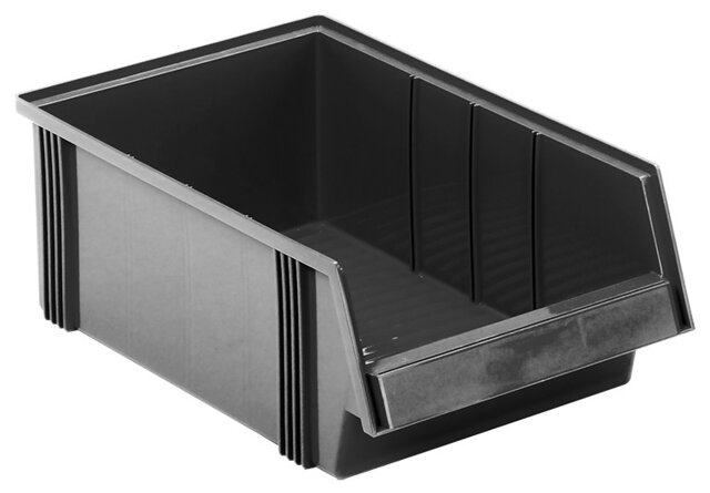 ESD visual storage box, 310x500x182 mm, black
