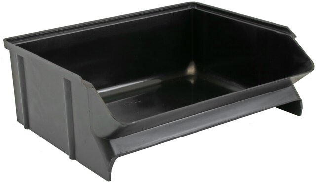 ESD grab tray, 1 compartment, 198x160x70 mm, black