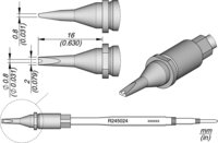 Panne à souder R245, ciseau à bois, 2 x 0,8 mm, R245024 #thumbnail-1