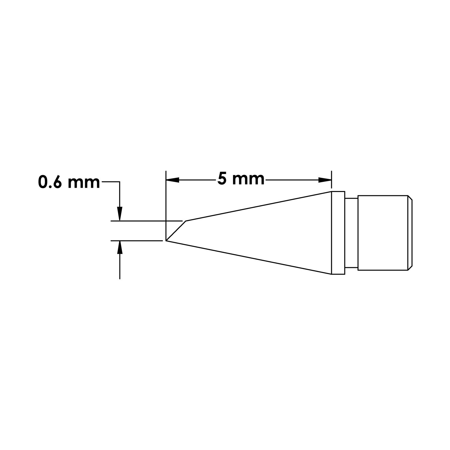 MicroFine Lötspitze hufeisenförmig, 0.6x5mm, 800 Serie #zoom-3