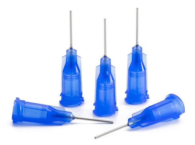 Aiguille de dosage, bleu, 0,5", droite