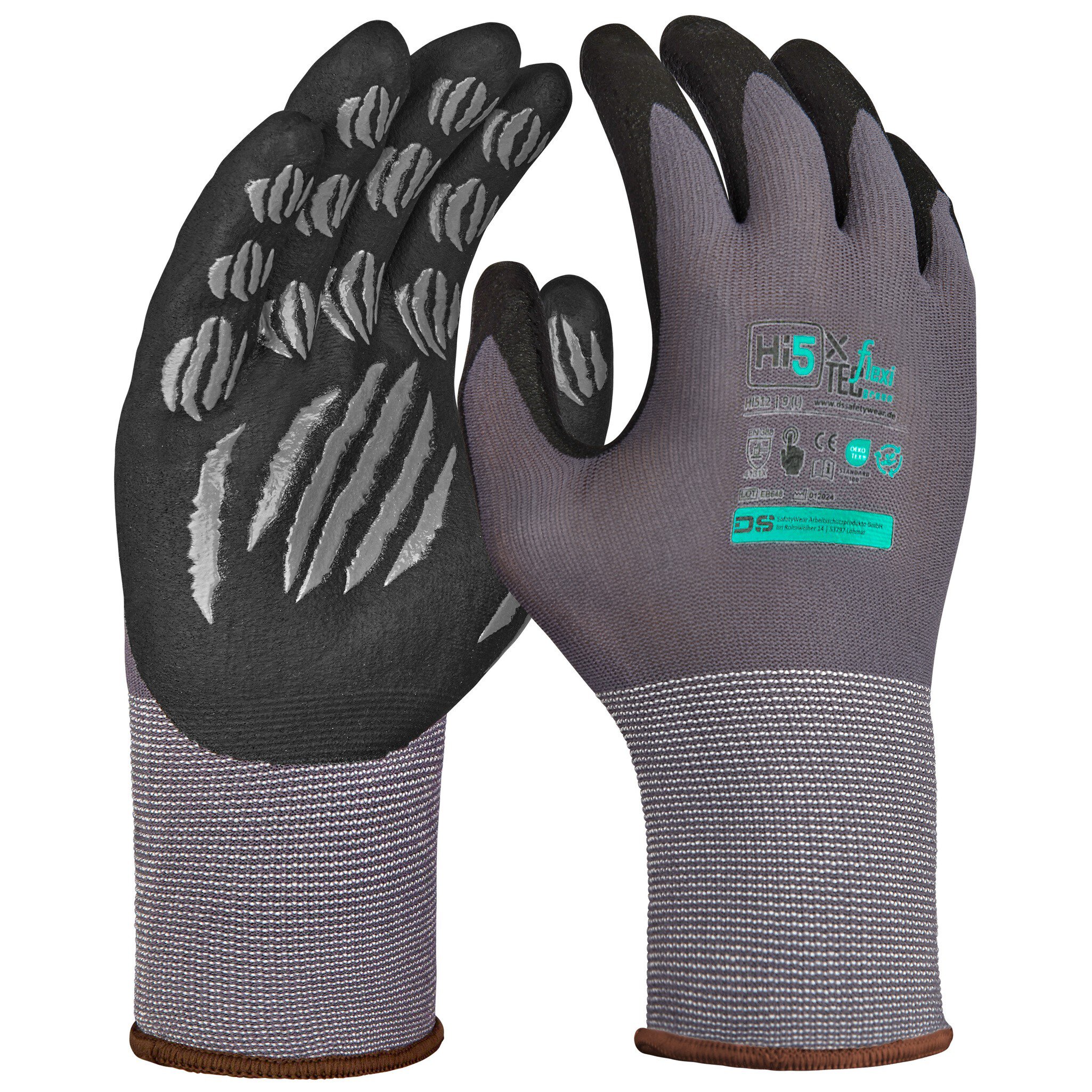 Hi5 X Flexitec Basic gloves 4131X, gray/black #zoom-1