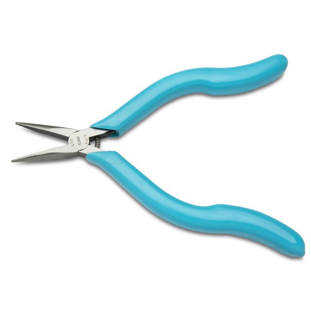 Pinze a punta lunga sottile Weller Xcelite 6-1/2" con ganasce dentellate a sicurezza ESD