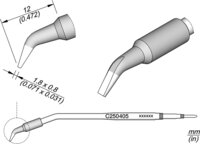 Soldering tip chisel-shaped, curved, 1.8 x 0.8 mm, C250405 #thumbnail-1