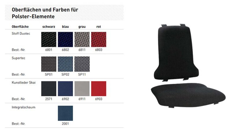 Sintec changeable upholstery, with lumbar cushions imitation leather black