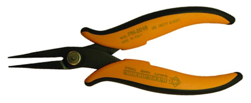 Needle nose pliers, smooth/ long/ rounded, 160 mm