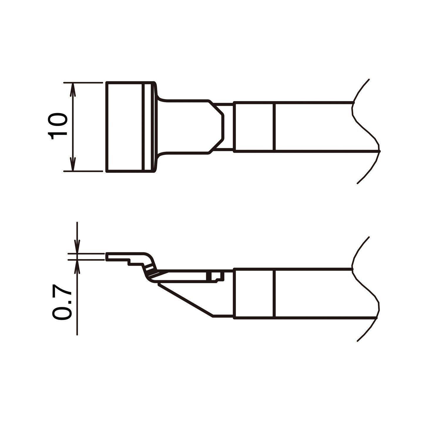 T51-L10 Aktiv-Lötspitze Format SOP 10L #zoom-1