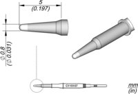 Panne à souder, conique, D : 0,8 mm #thumbnail-1