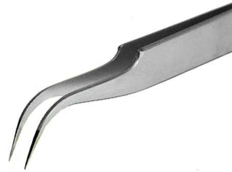 Tweezers, with fine and curved tips, 120 mm #zoom-1