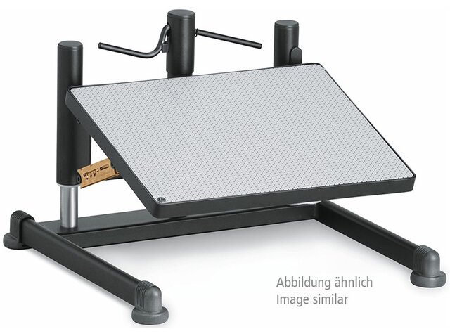 Repose-pieds avec réglage en hauteur du levier de serrage, avec patin