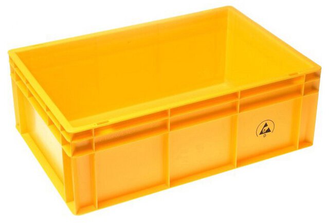 ESD IDP-STAT® Lagerbehälter, ableitfähig, gelb, 600 x 400 mm, div. Größen