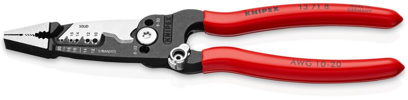 WireStripper multifunctional electrician's pliers with plastic coating, black atramentation, 200 mm #1