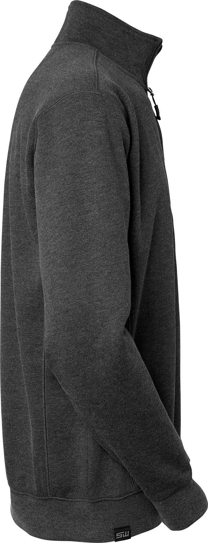 Felpa Webber con mezza zip, Uomo, Grigio scuro, 3XL #zoom-2
