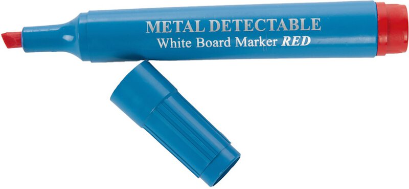 Hygostar detectable washable marker, blue housing, red writing, wedge tip #2