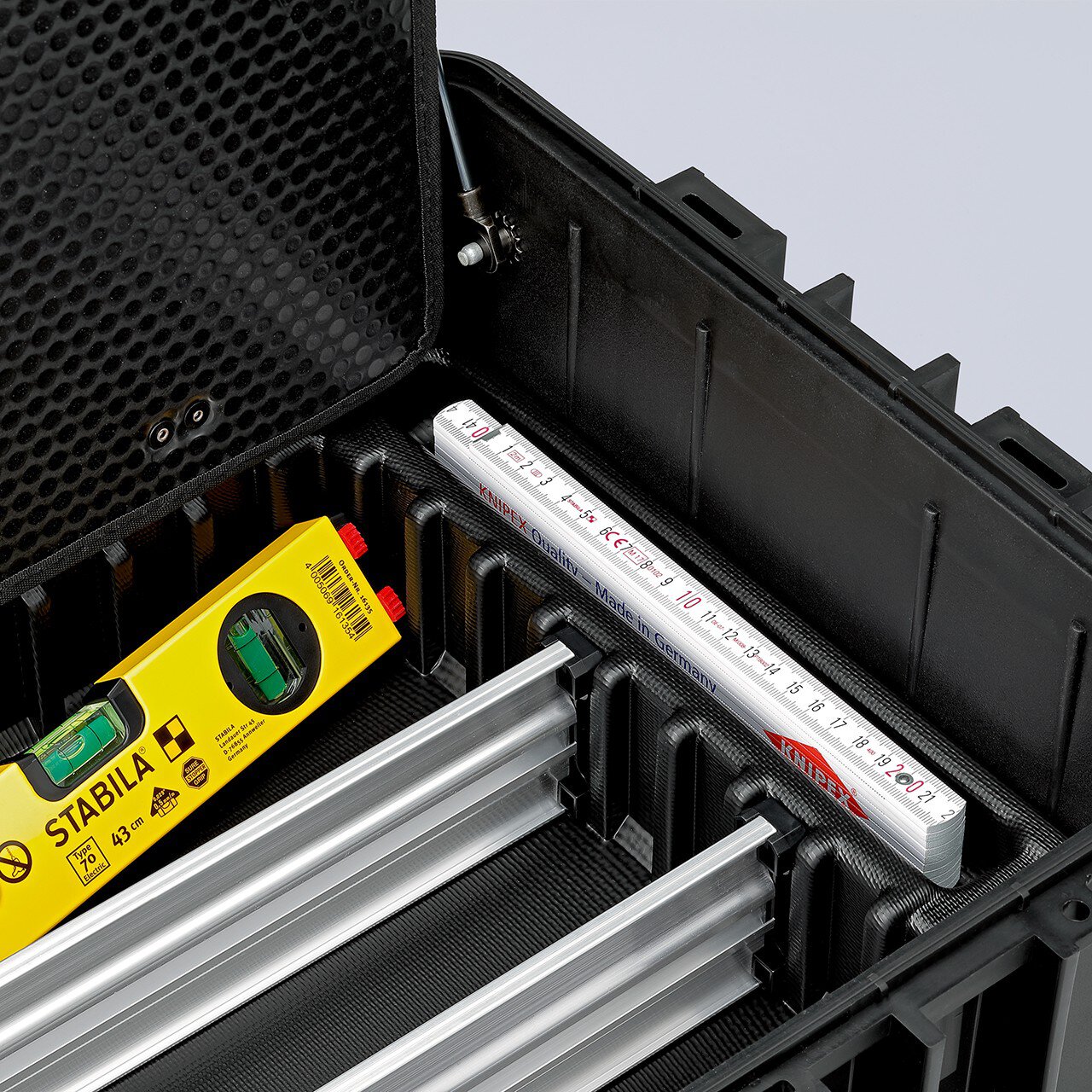 Gereedschapskist "Robust45 Move" elektrisch, leeg, met geïntegreerde wielen en telescopische handgreep #zoom-10
