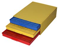 ESD SMD enclosure 340/22 ESD-DIS, 3 drawers á 72x SMD Box N2, colored #thumbnail-1