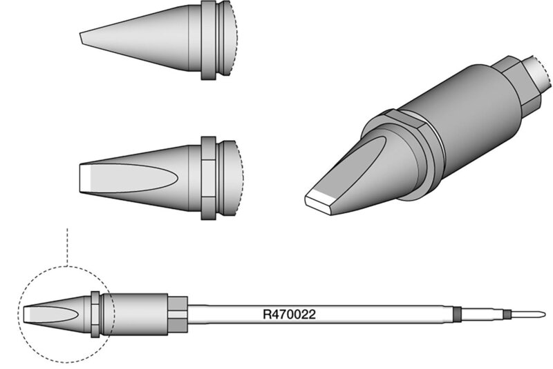 Grot lutowniczy R470, kształt dłuta, 4x1,5 mm #2