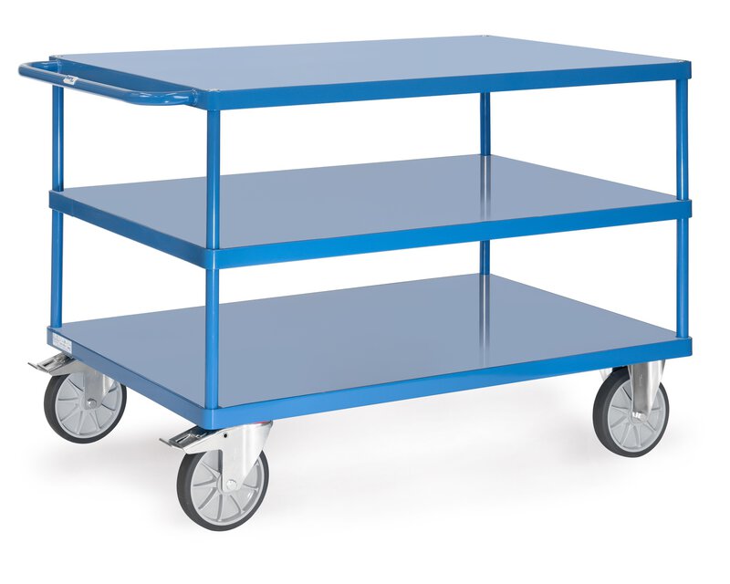 Table trolley, loading area 1200x800mm, sheet steel platforms