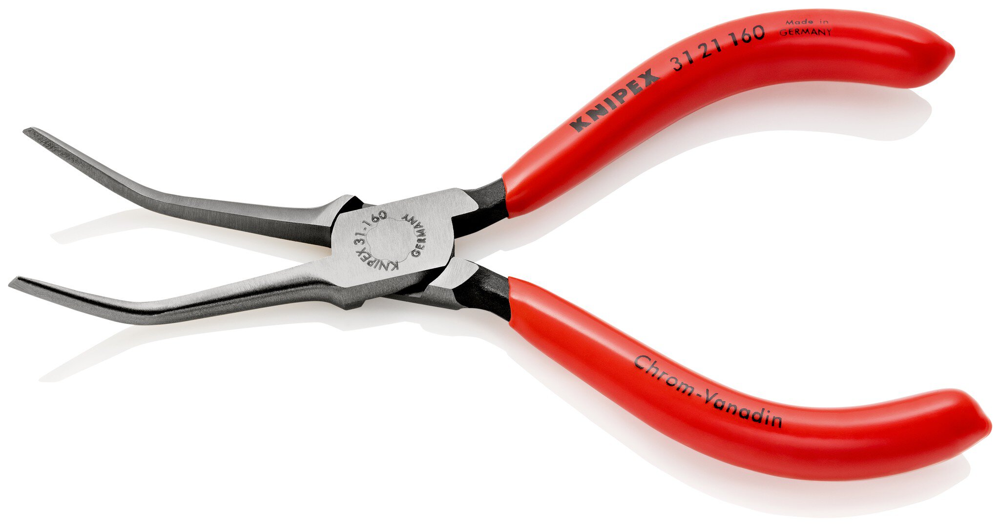 Grijptang (punttang) bekleed met kunststof, 45° schuin, zwart geatramenteerd, 160 mm (SB-kaart/blister) #zoom-2