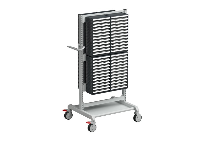 ESD Magazinwagen für 8 Kleinteilemagazine, 300 kg, 780 x715x1600mm #2