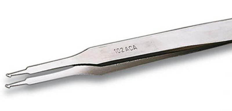Weller Erem 102ACA SMD Tweezers, Angled 45°, with Pointed Tips for Vertical Application #1