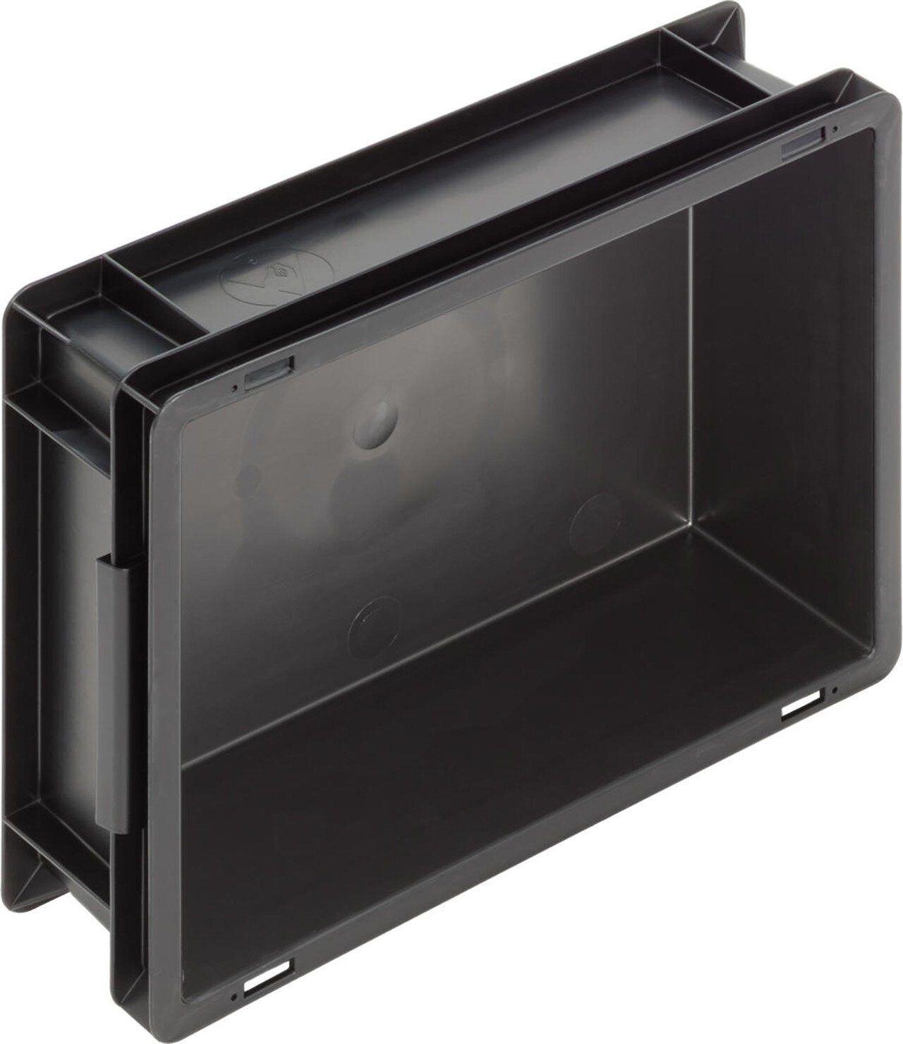 ESD Behälter New Box NB MC, Muschelgriffe, schwarz, 400 x 300 x 120mm #zoom-3
