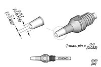 Entlötspitze für Pin, Ø 1 mm, S1, D530003 #thumbnail-1