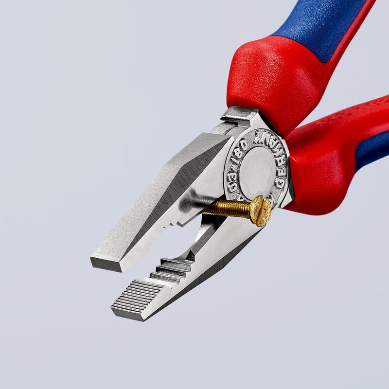 Combination pliers with multi-component sleeves, chrome-plated, 180 mm (SB card/blister) #4