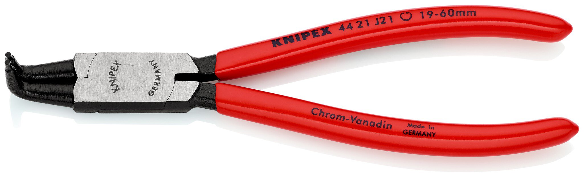 Sicherungsringzange für Innenringe in Bohrungen mit Kunststoff überzogen, 90° abgewinkelt, schwarz atramentiert, 170 mm (SB-Karte/Blister) #zoom-1
