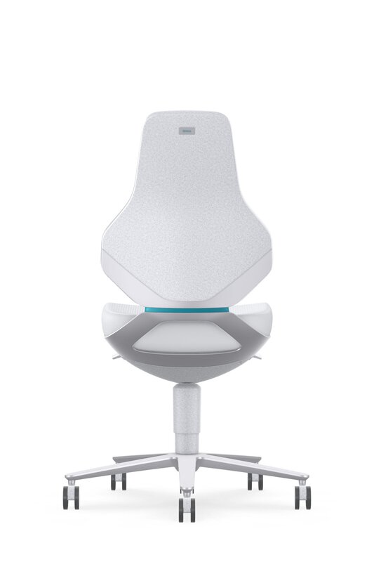 ESD cleanroom TEXON 2 industrial swivel chair, with castors, Skintec white #3