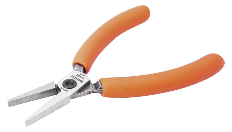Pince plate compacte avec poignées en PVC orange 129 mm, emballage industriel #1
