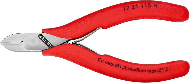 Pince coupante diagonale pour l'électronique avec articulation traversante, 115 mm #3