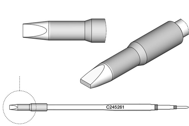 Lötspitze meißelförmig, 3 x 1 mm, C245261
